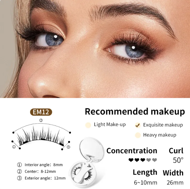 Ensemble de faux cils magnétiques